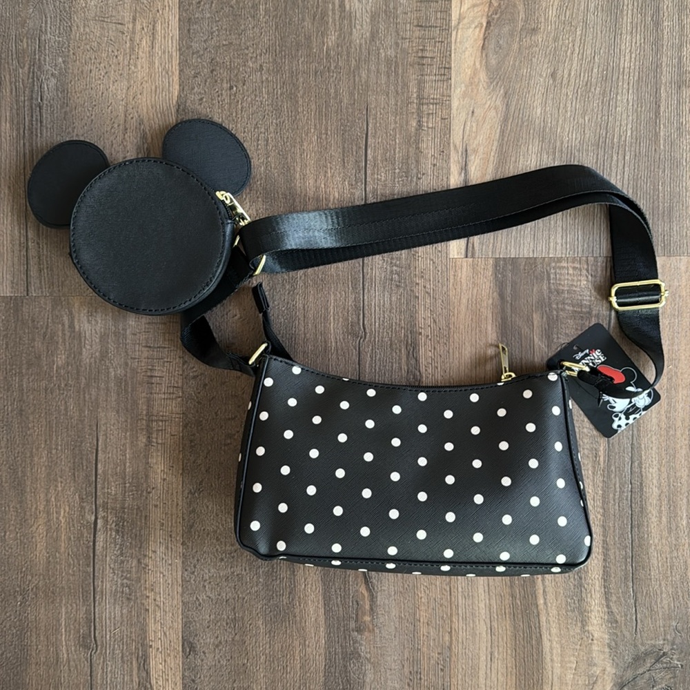 Disney Bioworld Minnie Mouse crossbody purse & coin pouch - Picture 2 of 3